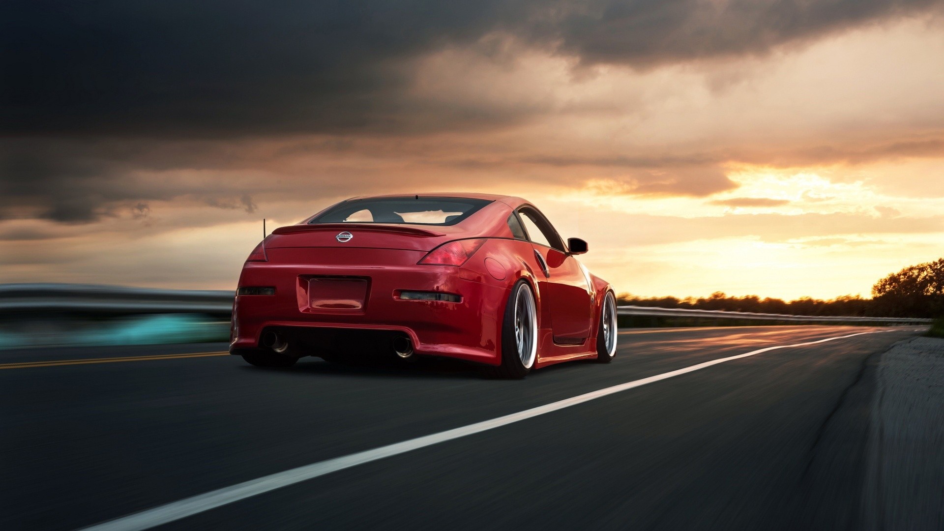 Nissan 350Z, Stance, Car, Red Cars Wallpaper
