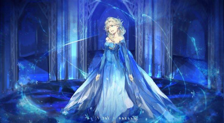Frozen (movie), Princess Elsa, Animated Movies, Artwork HD Wallpaper Desktop Background