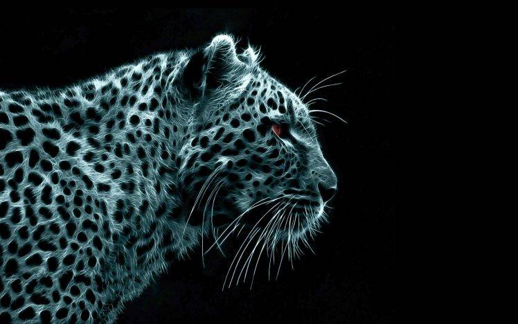 leopard, Animals, Fractalius HD Wallpaper Desktop Background