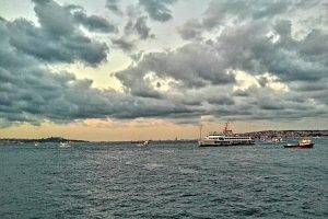 Istanbul, Turkey, Bosphorus, Ship, Clouds, Sea, Water, Landscape