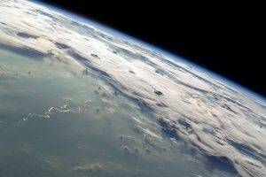 space, Planet, Clouds, River, Atmosphere