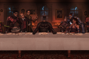 DC Comics, Robin (character), Batman, Catwoman, Nightwing, Red Hood, Cène, The Last Supper