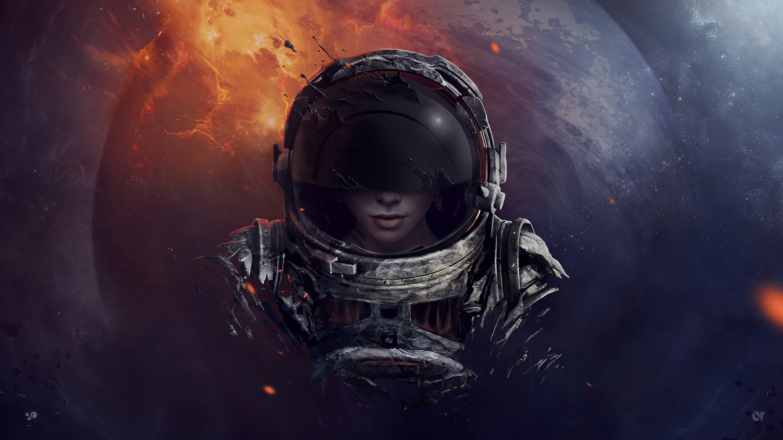 Astronaut, digital_art, artwork, space, planet Wallpaper