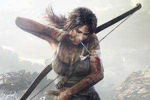bows, Blood, Lara Croft, Tomb Raider, Video Games