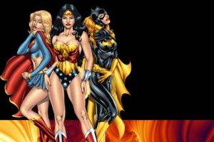 comics, Batgirl, Wonder Woman, Supergirl, Superheroines