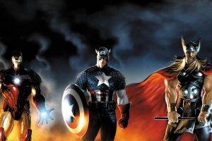 comics, Thor, Captain America, Iron Man