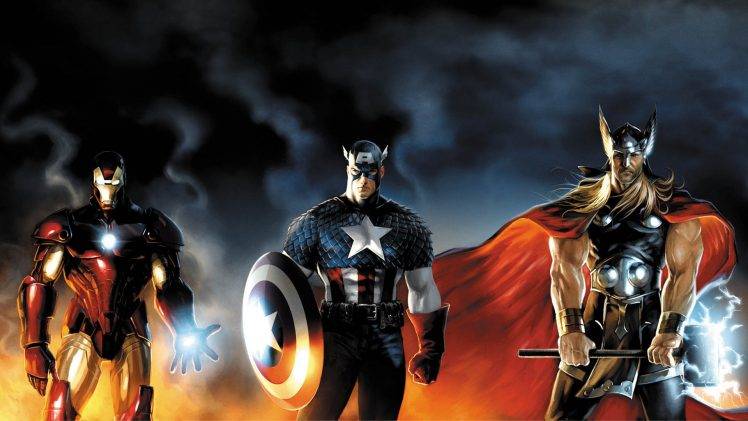 comics, Thor, Captain America, Iron Man HD Wallpaper Desktop Background
