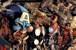 comics, Captain America, Thor, Iron Man, Hawkeye, Scarlet Witch, Quicksilver, Janet Van Dyne, Hulk