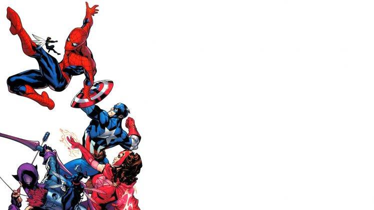 comics, Captain America, Spider Man, Hawkeye HD Wallpaper Desktop Background