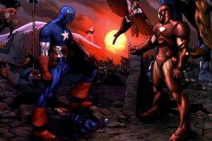 comics, Captain America, Iron Man