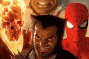 comics, Wolverine, Spider Man, Ghost Rider