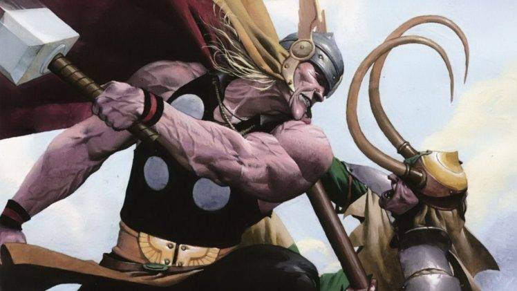 comics, Thor, Loki HD Wallpaper Desktop Background