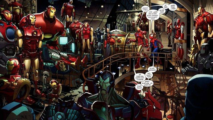 comics, Spider Man, Iron Man, Bender HD Wallpaper Desktop Background