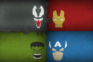 comics, Hulk, Venom, Iron Man, Captain America