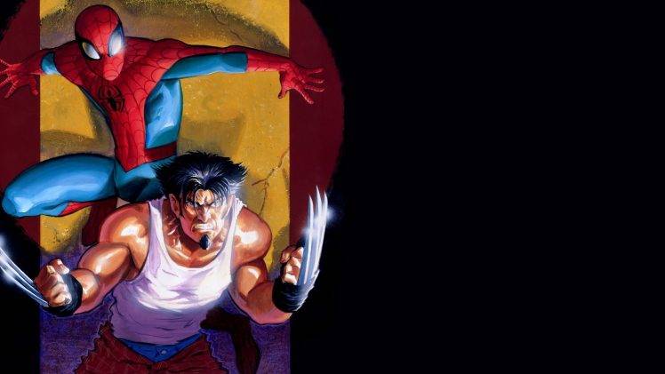 comics, Wolverine, Spider Man HD Wallpaper Desktop Background