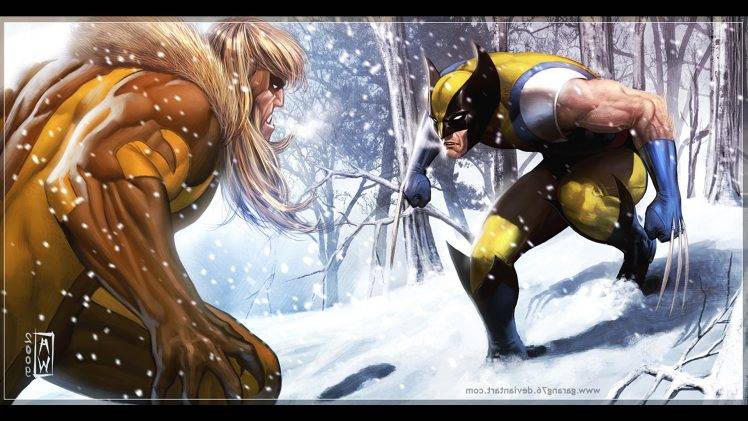 comics, Wolverine, Sabretooth, Illidan HD Wallpaper Desktop Background