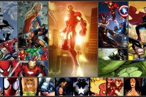 Wolverine, Spider Man, Captain America, Thor, Iron Man, Marvel Comics, Superman, Supergirl, Batman, Wonder Woman, Rogue (character), Hulk