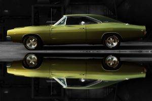 Dodge, Dodge Charger, Muscle Cars, Old Car, Car, Reflection