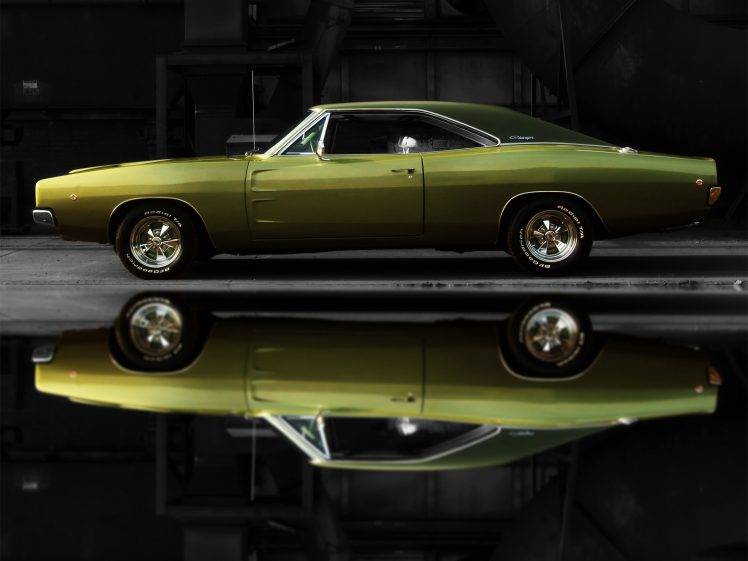 Dodge, Dodge Charger, Muscle Cars, Old Car, Car, Reflection HD Wallpaper Desktop Background
