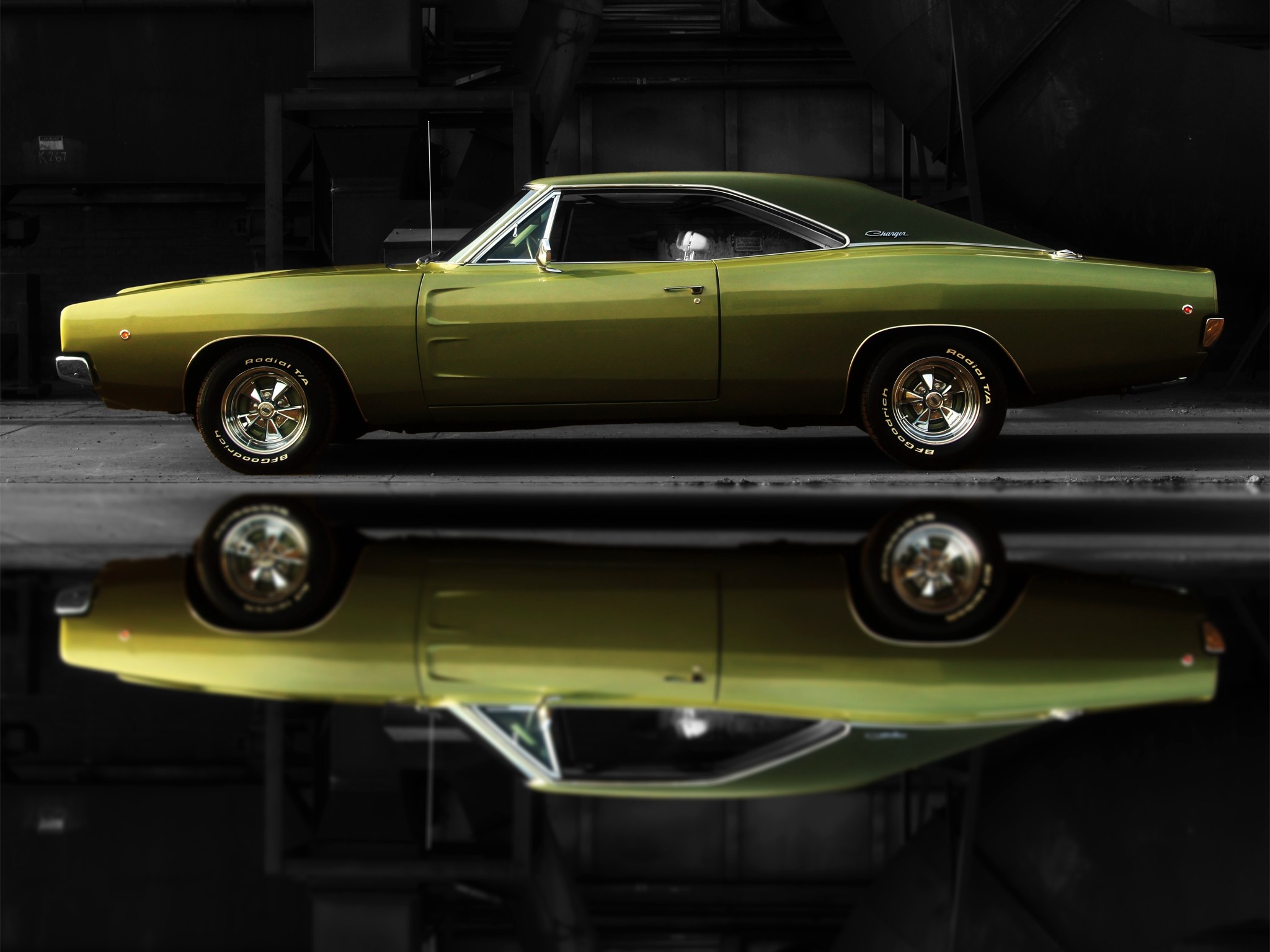 Dodge, Dodge Charger, Muscle Cars, Old Car, Car, Reflection Wallpaper