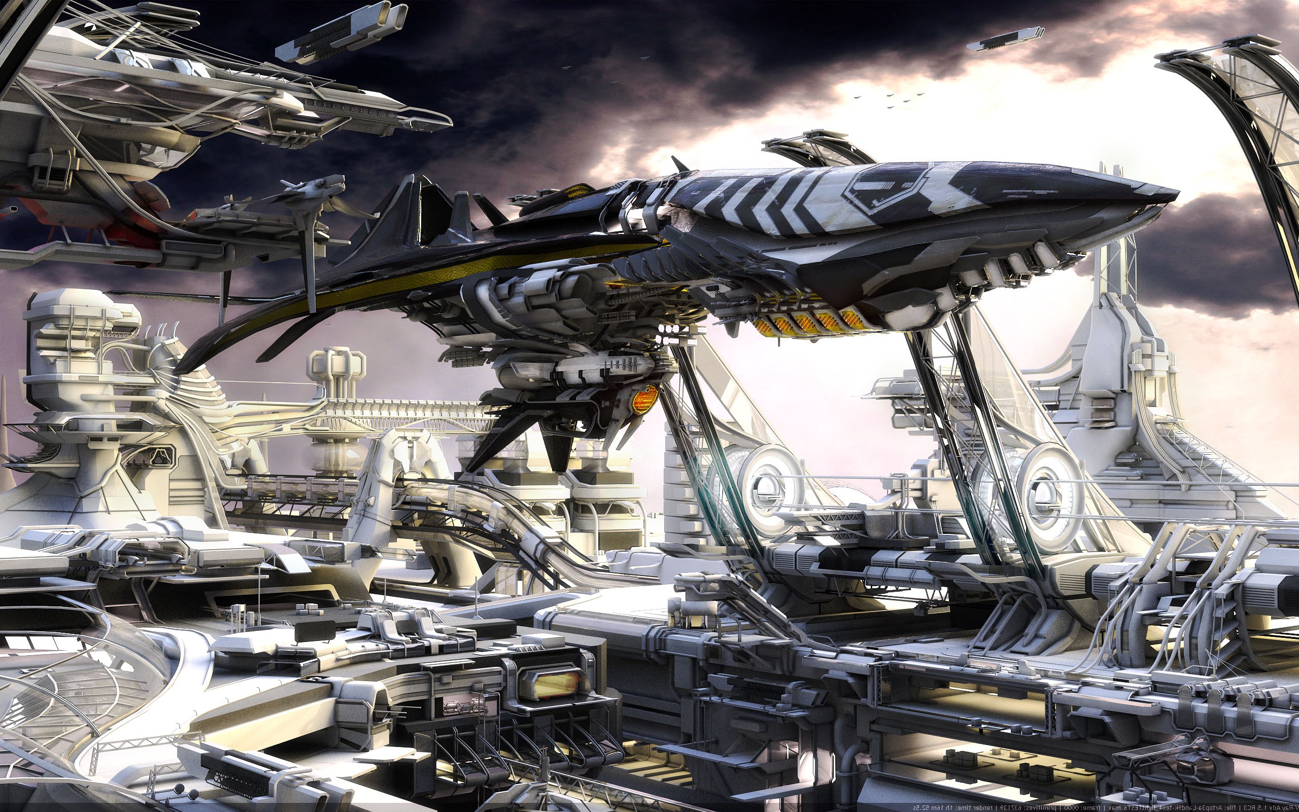 science Fiction, Spaceship Wallpaper