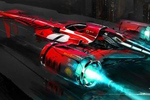 Wipeout, Ferrari, Concept Art, Racing, Video Games