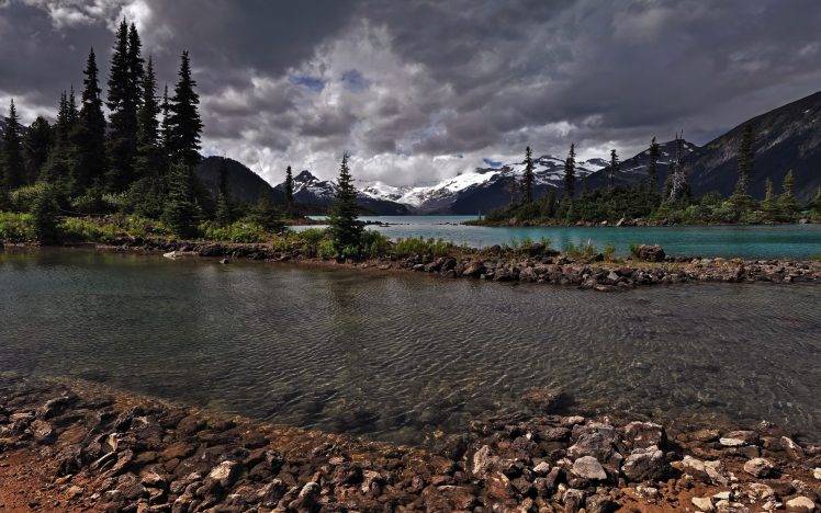 nature, River, Sky, Mountain, Canada HD Wallpaper Desktop Background