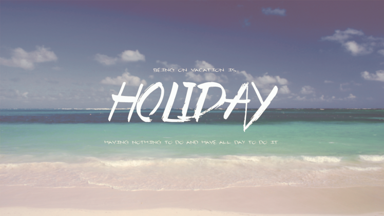 holiday, Beach, Sea, Typography, Summer HD Wallpaper Desktop Background