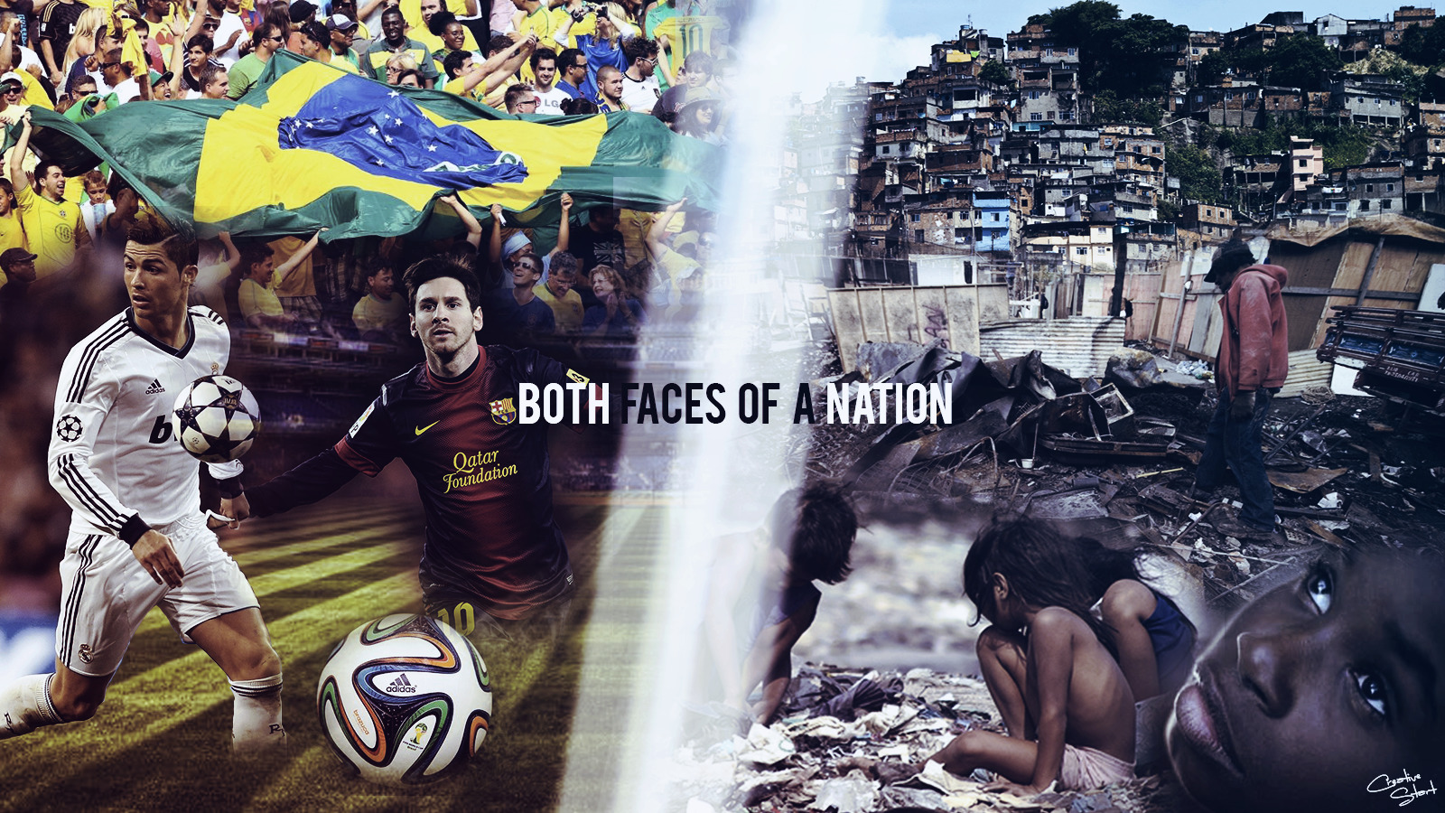 Brazil, Lionel Messi, Cristiano Ronaldo, Soccer Clubs Wallpaper