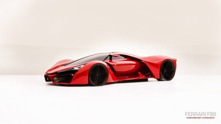 concept Cars, Ferrari F80, Ferrari, Concept Art, Red Cars HD Wallpaper Desktop Background