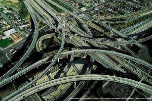highway, City, Car, Building, Los Angeles