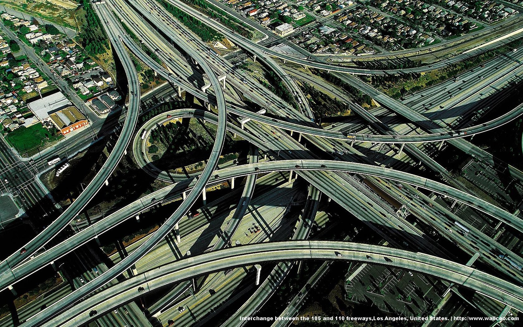 highway, City, Car, Building, Los Angeles Wallpaper