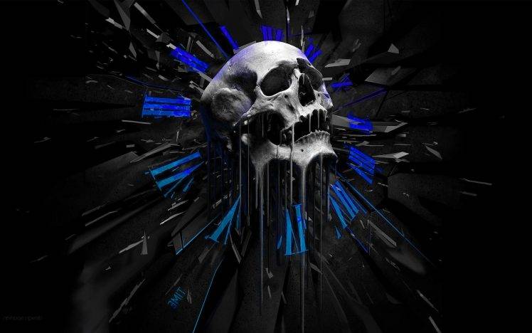 skull, Digital Art HD Wallpaper Desktop Background