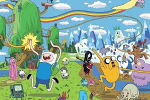 Adventure Time, Cartoon Network, Jake The Dog, Finn The Human, Marceline, Princess Bubblegum, Marceline The Vampire Queen, Artwork, BMO, Ice King, Flame Princess, Lumpy Space Princess