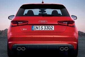 Audi S3, Red, Hatchbacks, Exhaust Pipes, German Cars, Tailights, Rear View, Diffusers