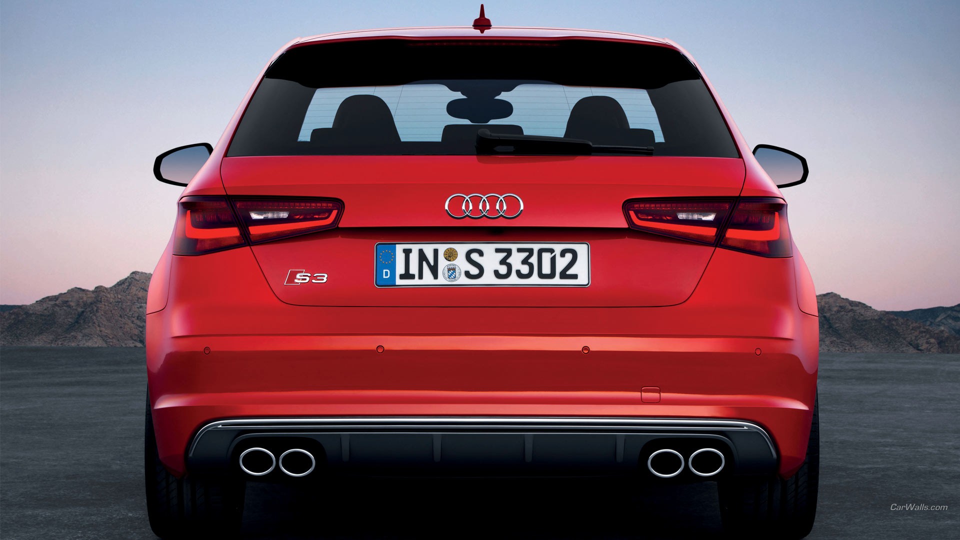 Audi S3, Red, Hatchbacks, Exhaust Pipes, German Cars, Tailights, Rear View, Diffusers Wallpaper