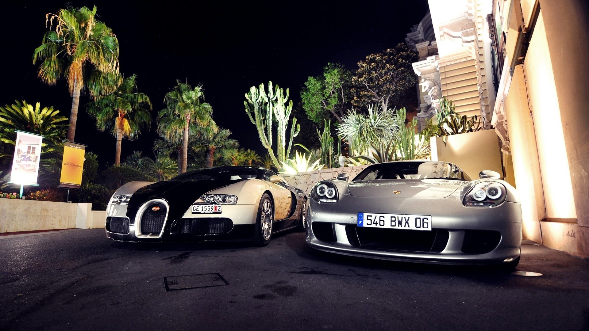 Bugatti Veyron, Porsche, Porsche Carrera GT Wallpaper