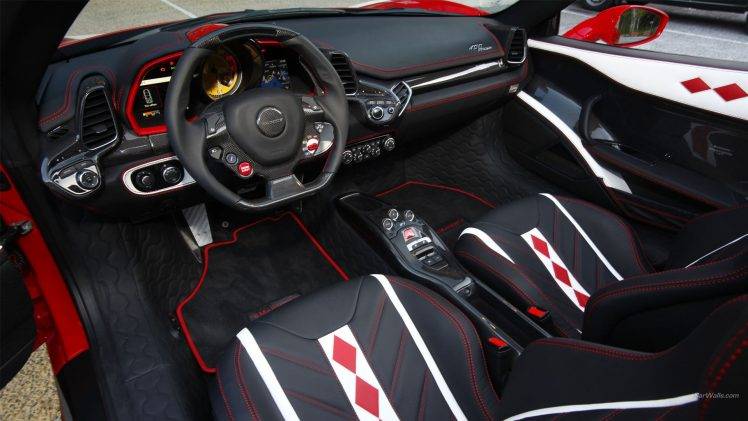 Ferrari 458, Supercars, Car Interior HD Wallpaper Desktop Background