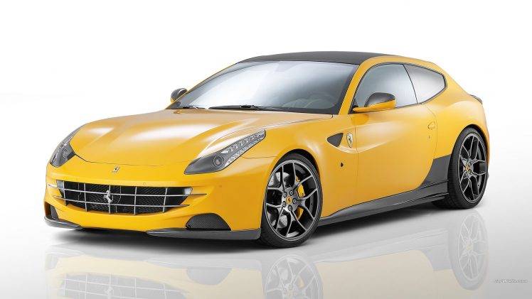 Ferrari FF, Car, Yellow Cars HD Wallpaper Desktop Background