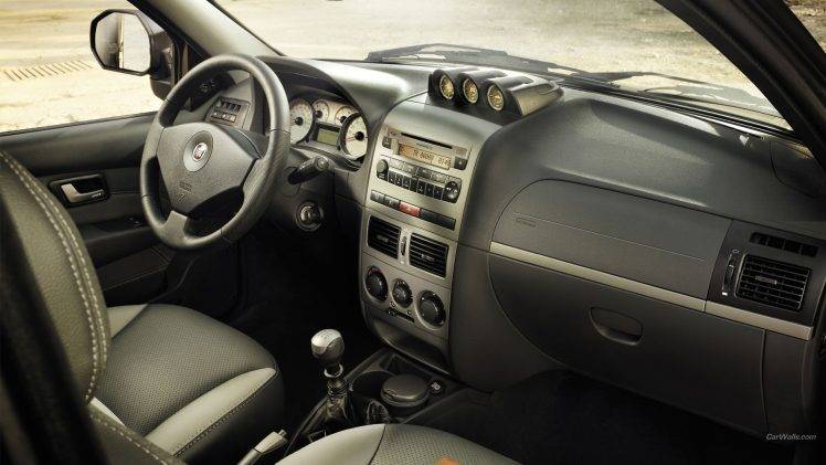 Fiat Strada, Car Interior HD Wallpaper Desktop Background
