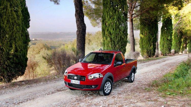 Fiat Strada, FIAT, Car, Red Cars HD Wallpaper Desktop Background