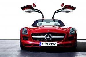 Mercedes Benz, Mercedes Benz SLS AMG, Mercedes AMG Petronas, Car, Red Cars