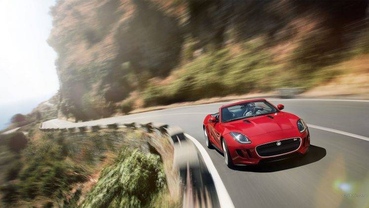 Jaguar F Type, Car, Red Cars, Motion Blur HD Wallpaper Desktop Background