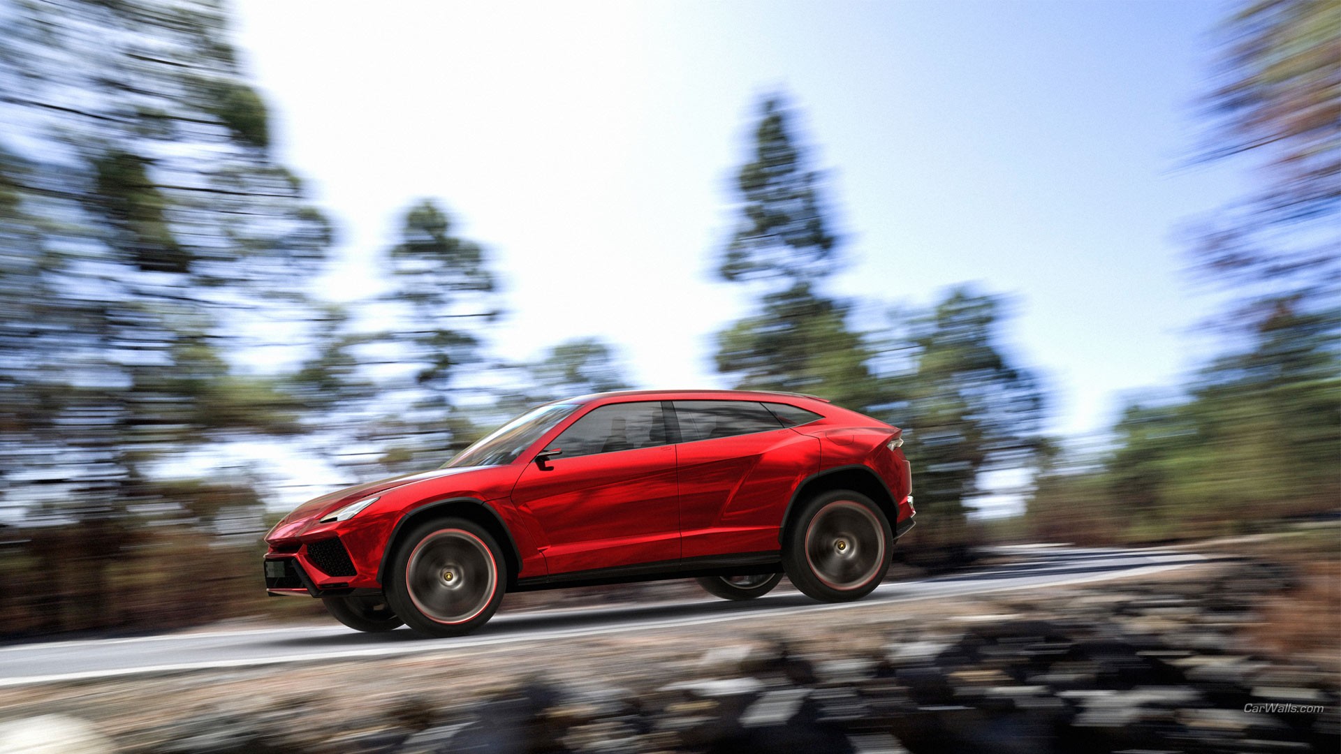 Lamborghini Urus, Concept Cars, Red Cars, Motion Blur Wallpaper