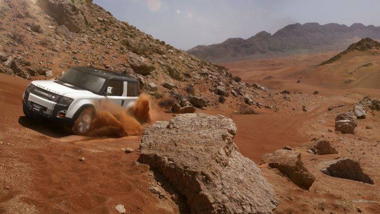 Land Rover DC100, Concept Cars, Desert, Rock HD Wallpaper Desktop Background