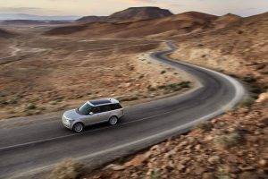 Range Rover, Car, Road, Motion Blur