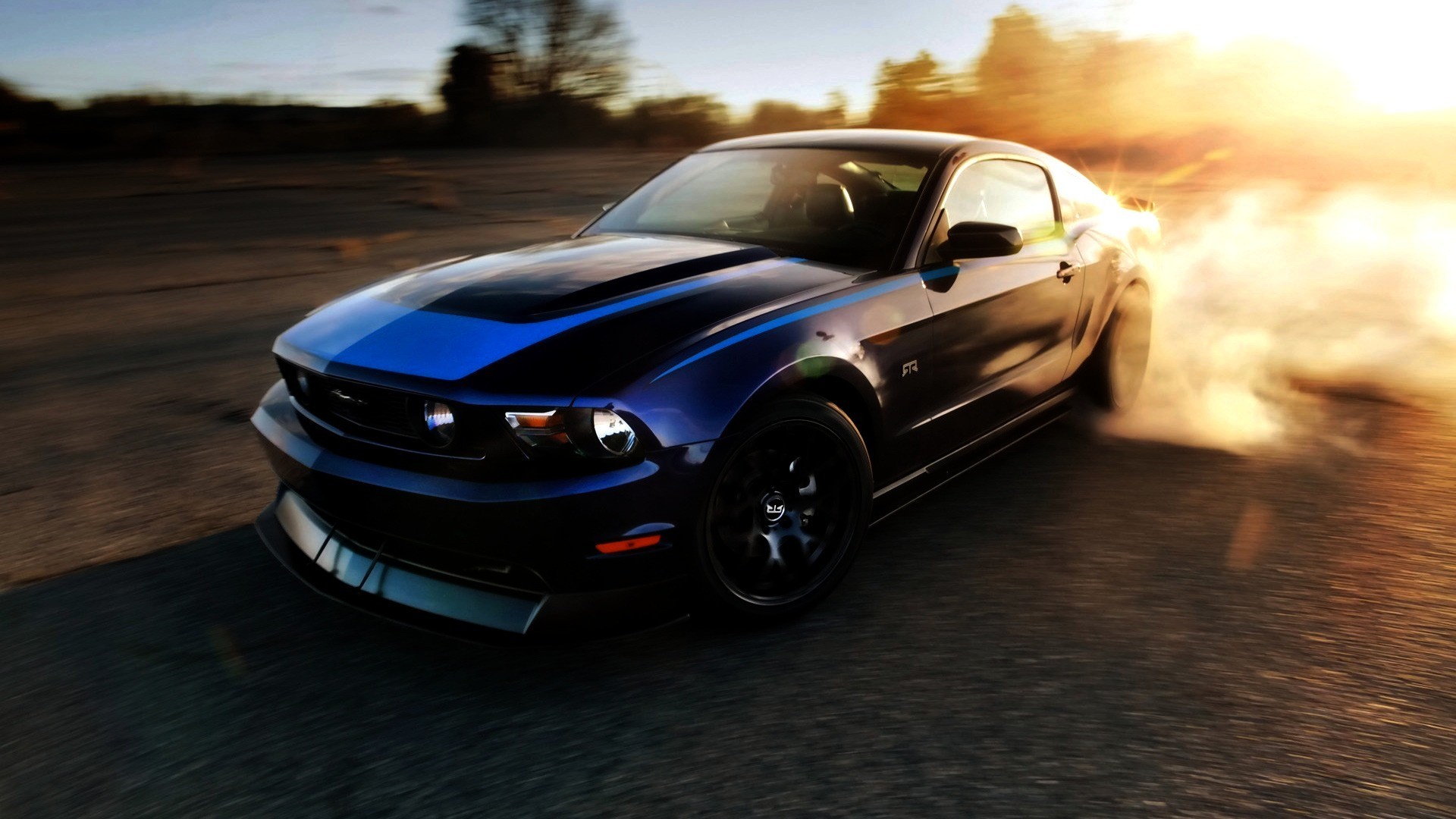 blue, Car, Ford Mustang Wallpaper