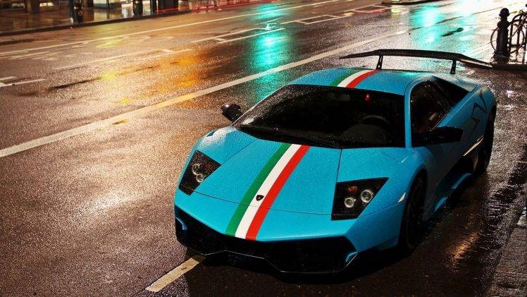 car, Lamborghini Murcielago, Blue, Lamborghini HD Wallpaper Desktop Background