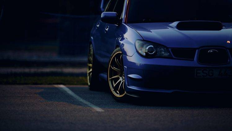 car, Subaru Impreza, Blue, STI HD Wallpaper Desktop Background