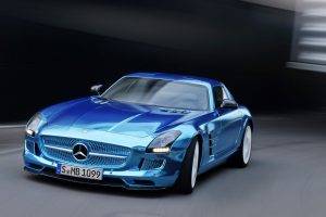 Mercedes SLS, Mercedes Benz, Car, Blue Cars